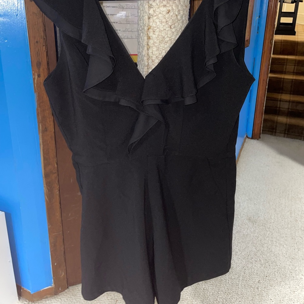 AQUA black romper.